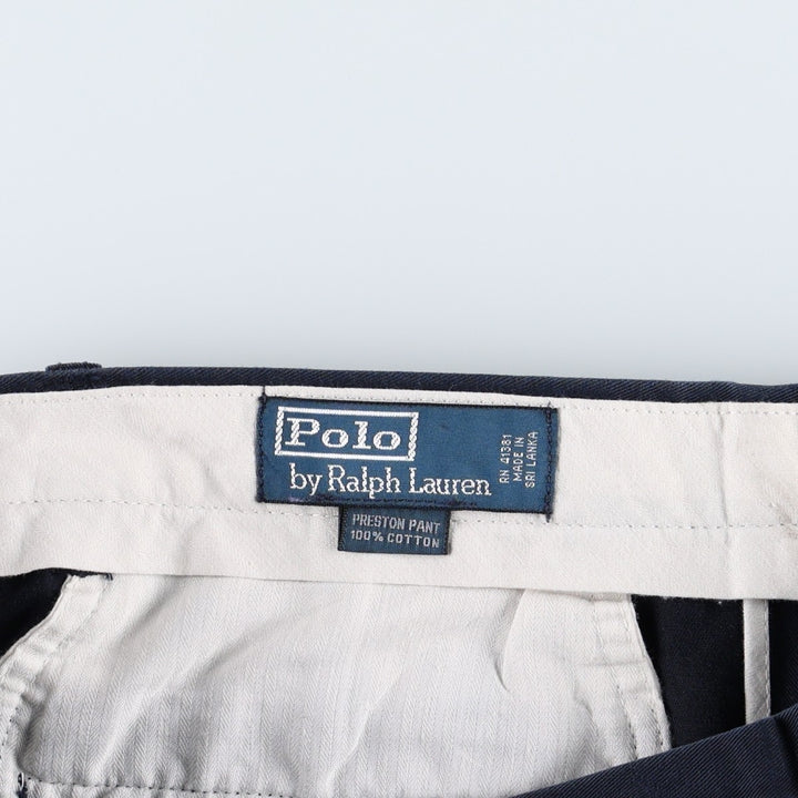 Ralph Lauren POLO by Ralph Lauren PRESTON PANT, Men's Chino Pants, Size W33 cotton navy blue type Vintage Second Hand