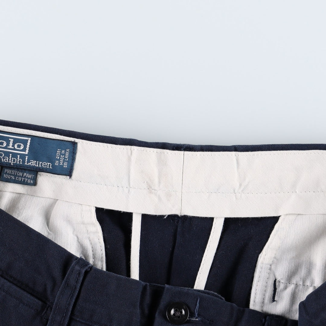 Ralph Lauren POLO by Ralph Lauren PRESTON PANT, Men's Chino Pants, Size W33 cotton navy blue type Vintage Second Hand