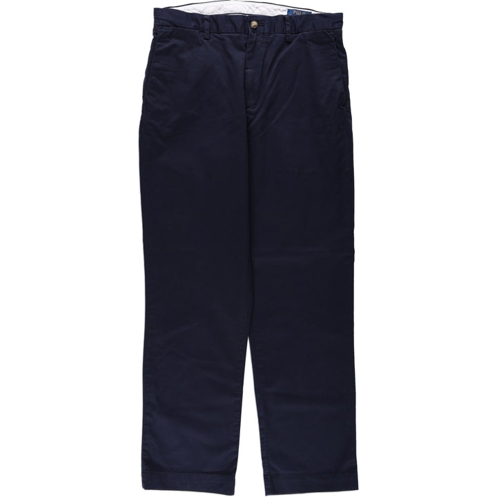 Ralph Lauren POLO RALPH LAUREN Stretch Classic Fit Chino Pants, Men's Size W34 (approx.) cotton navy blue type Vintage Second Hand