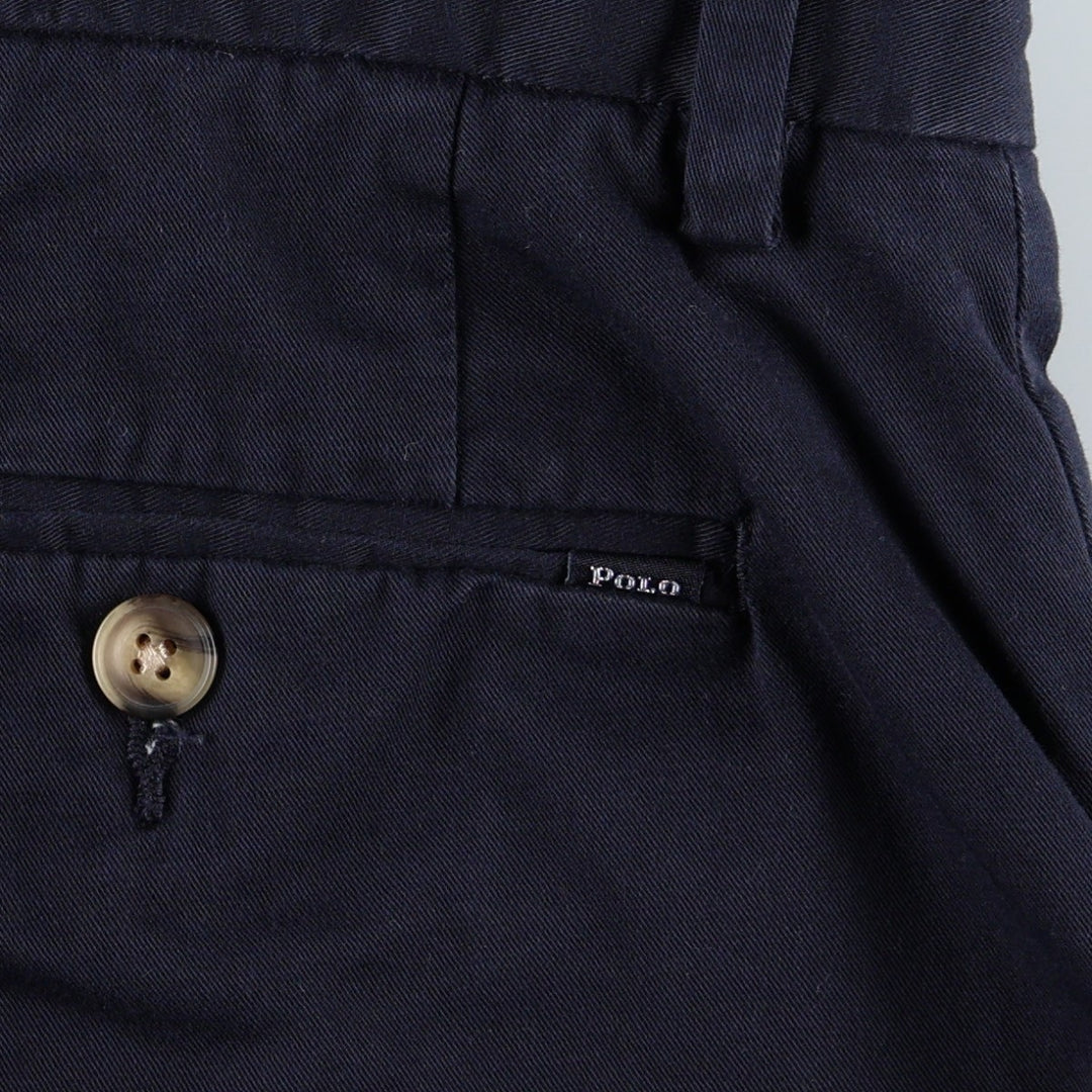 Ralph Lauren POLO RALPH LAUREN Stretch Classic Fit Chino Pants, Men's Size W34 (approx.) cotton navy blue type Vintage Second Hand