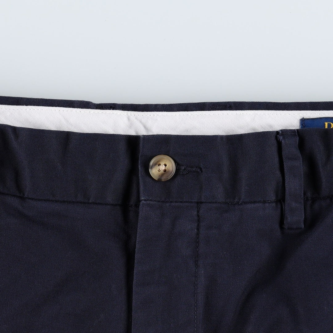 Ralph Lauren POLO RALPH LAUREN Stretch Classic Fit Chino Pants, Men's Size W34 (approx.) cotton navy blue type Vintage Second Hand