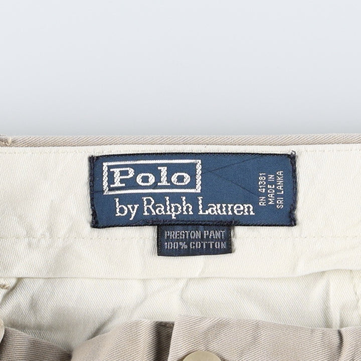 Ralph Lauren POLO by Ralph Lauren PRESTON PANT Chino pants for men, equivalent to w34 cotton Beige type Vintage Second Hand
