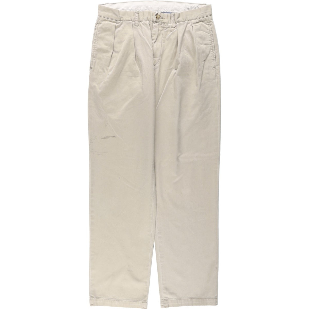 Ralph Lauren POLO by Ralph Lauren Classic Fit Two-Pleated Chino Pants, Men's, Size W32 cotton Beige type Vintage Second Hand