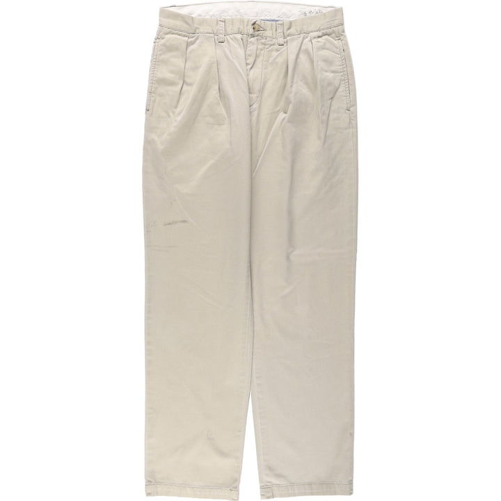 Ralph Lauren POLO by Ralph Lauren Classic Fit Two-Pleated Chino Pants, Men's, Size W32 cotton Beige type Vintage Second Hand