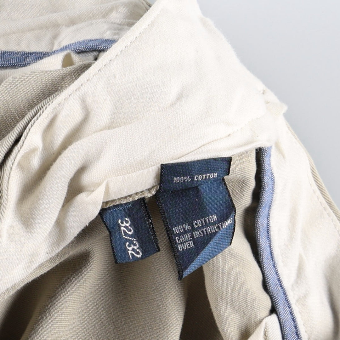 Ralph Lauren POLO by Ralph Lauren Classic Fit Two-Pleated Chino Pants, Men's, Size W32 cotton Beige type Vintage Second Hand