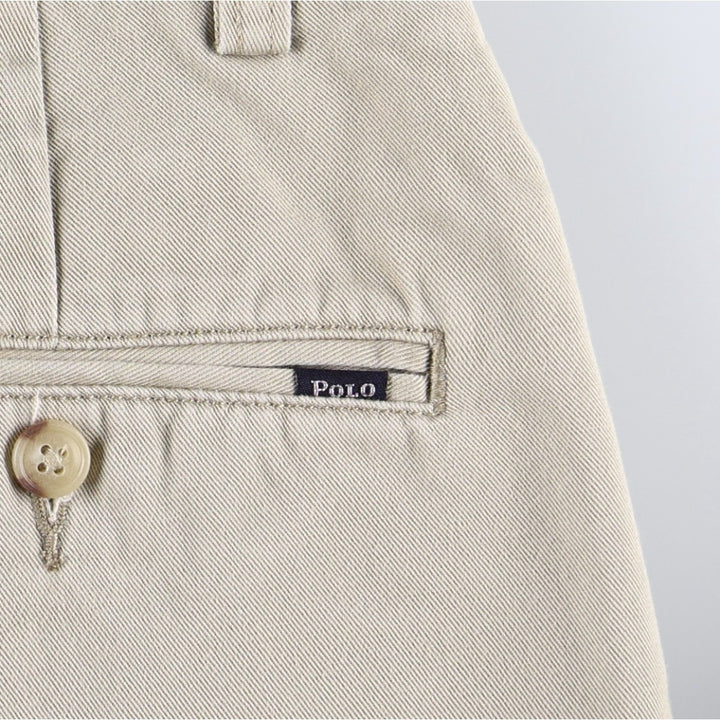 Ralph Lauren POLO by Ralph Lauren Classic Fit Two-Pleated Chino Pants, Men's, Size W32 cotton Beige type Vintage Second Hand