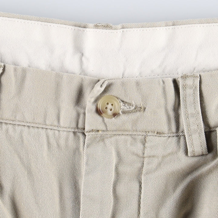 Ralph Lauren POLO by Ralph Lauren Classic Fit Two-Pleated Chino Pants, Men's, Size W32 cotton Beige type Vintage Second Hand