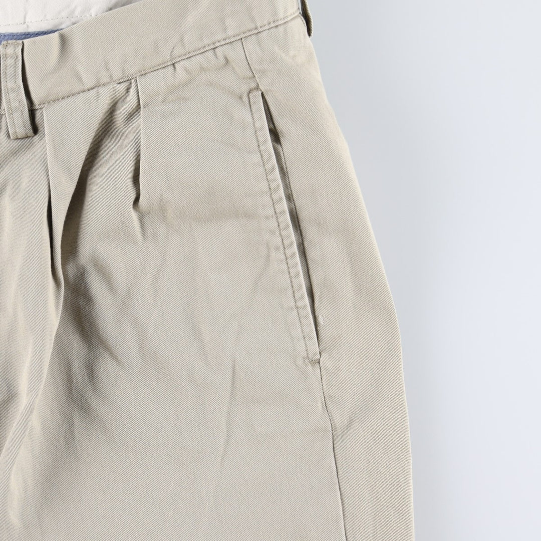 Ralph Lauren POLO by Ralph Lauren Classic Fit Two-Pleated Chino Pants, Men's, Size W32 cotton Beige type Vintage Second Hand