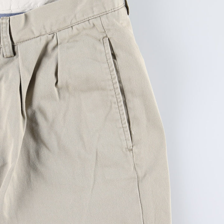 Ralph Lauren POLO by Ralph Lauren Classic Fit Two-Pleated Chino Pants, Men's, Size W32 cotton Beige type Vintage Second Hand