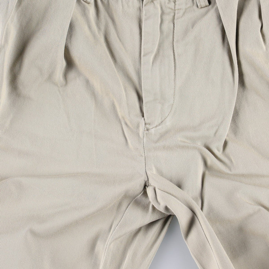 Ralph Lauren POLO by Ralph Lauren Classic Fit Two-Pleated Chino Pants, Men's, Size W32 cotton Beige type Vintage Second Hand