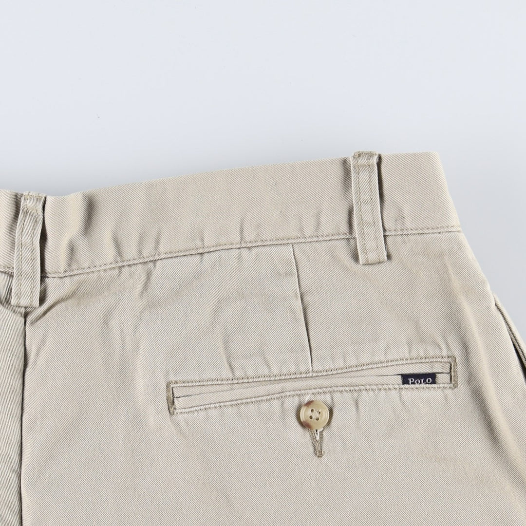 Ralph Lauren POLO by Ralph Lauren Classic Fit Two-Pleated Chino Pants, Men's, Size W32 cotton Beige type Vintage Second Hand