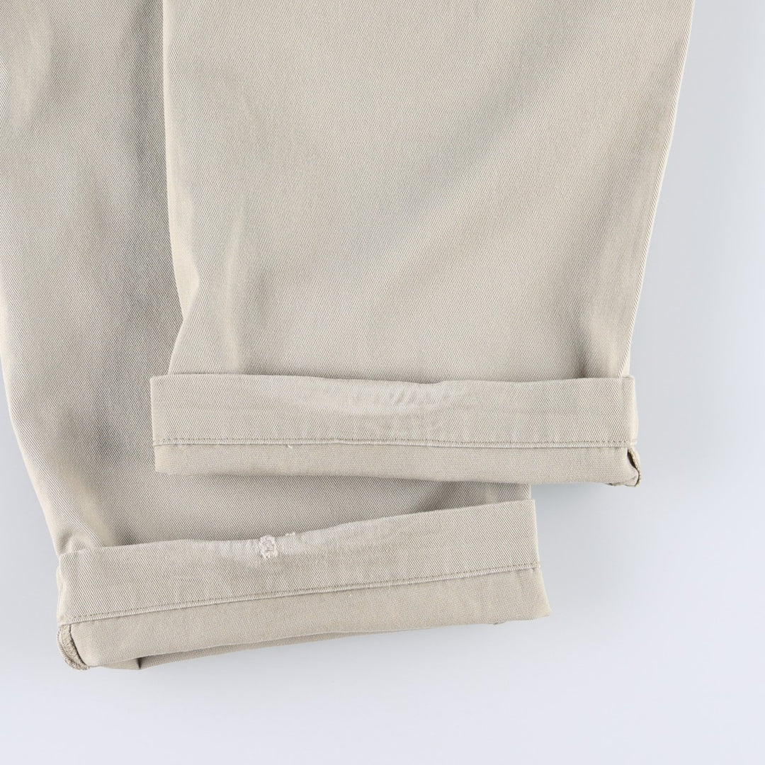 Ralph Lauren POLO by Ralph Lauren Classic Fit Two-Pleated Chino Pants, Men's, Size W32 cotton Beige type Vintage Second Hand