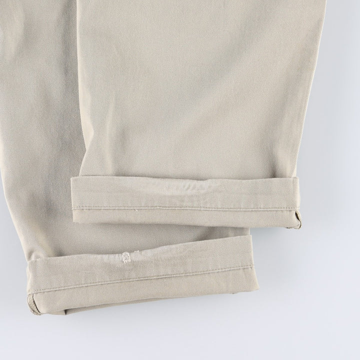 Ralph Lauren POLO by Ralph Lauren Classic Fit Two-Pleated Chino Pants, Men's, Size W32 cotton Beige type Vintage Second Hand