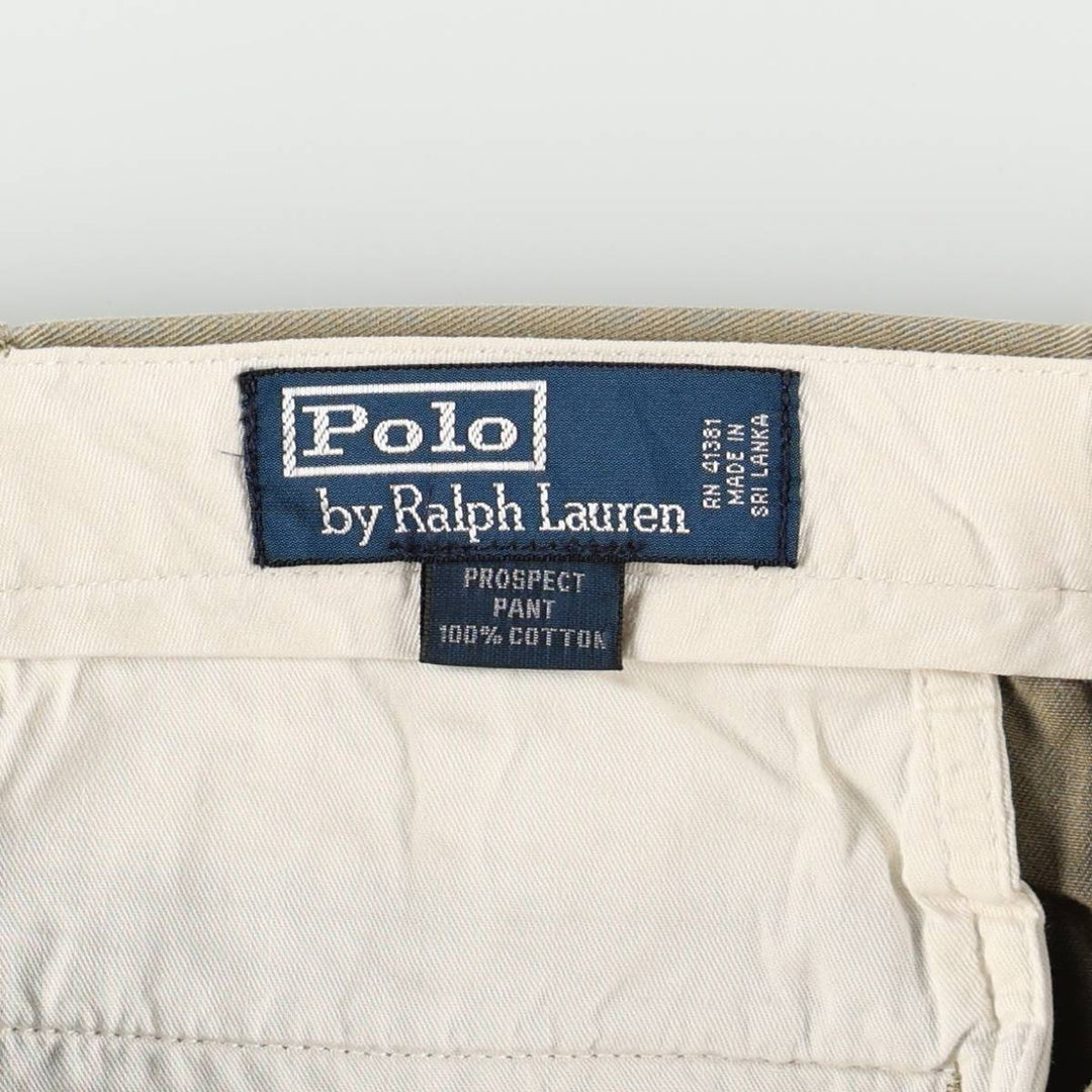 Ralph Lauren POLO by Ralph Lauren PROSPECT PANT Chino pants for men, equivalent to w34 cotton Khaki type brown Vintage Second Hand