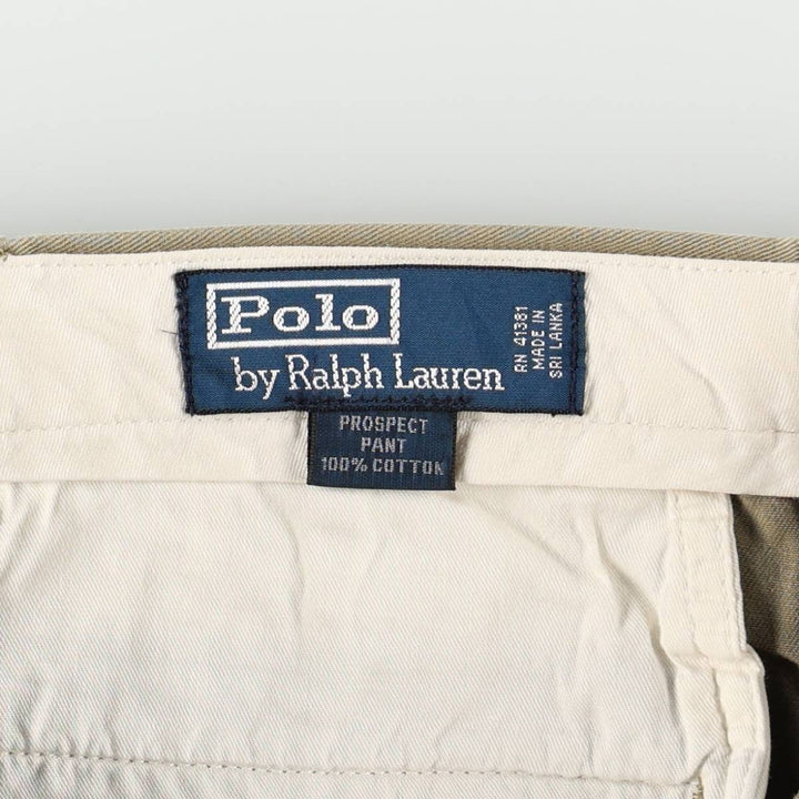Ralph Lauren POLO by Ralph Lauren PROSPECT PANT Chino pants for men, equivalent to w34 cotton Khaki type brown Vintage Second Hand