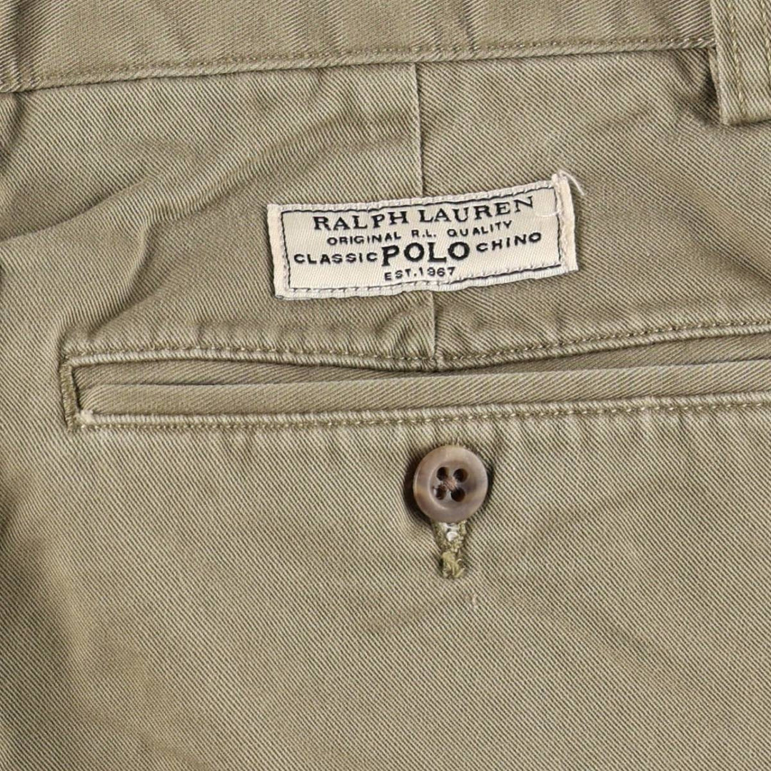Ralph Lauren POLO by Ralph Lauren PROSPECT PANT Chino pants for men, equivalent to w34 cotton Khaki type brown Vintage Second Hand