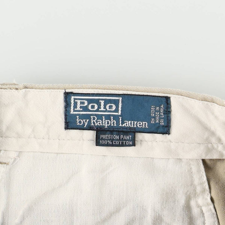 Ralph Lauren POLO by Ralph Lauren PRESTON PANT, Men's Chino Pants, Size W33 cotton Beige type Vintage Second Hand