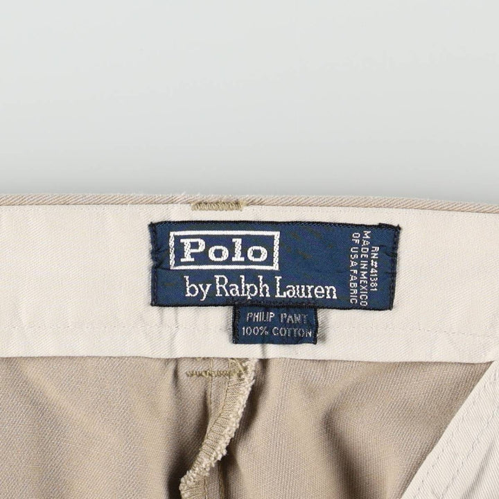 Ralph Lauren POLO by Ralph Lauren PHILIP PANT chino pants, men's size W34 cotton Beige type Vintage Second Hand