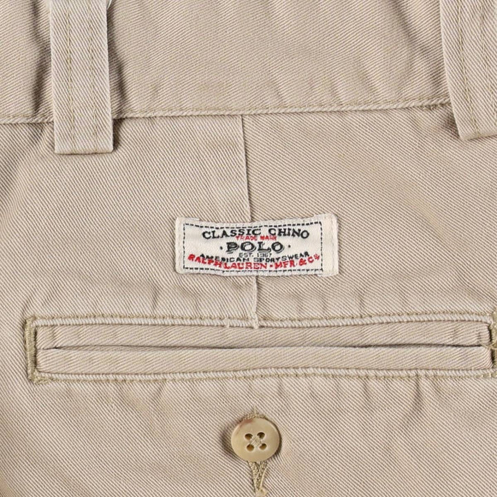 Ralph Lauren POLO by Ralph Lauren PHILIP PANT chino pants, men's size W34 cotton Beige type Vintage Second Hand
