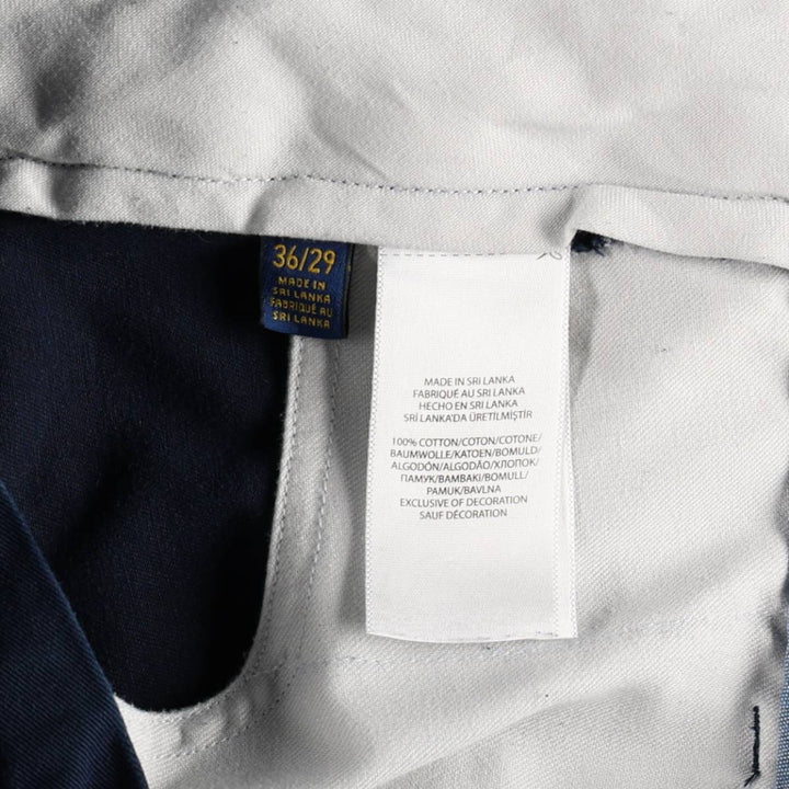 Ralph Lauren POLO RALPH LAUREN Classic Fit Chino Pants, Men's, Size W36 cotton navy blue type Vintage Second Hand