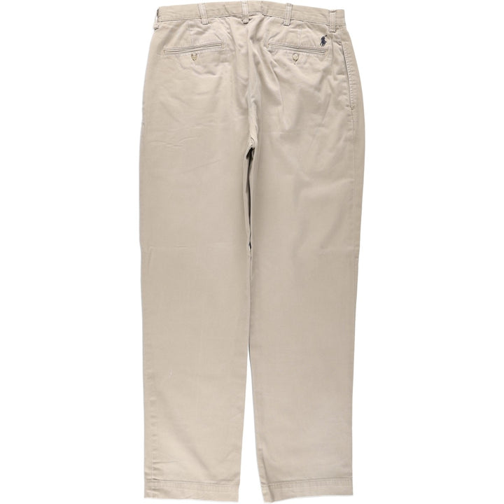Ralph Lauren POLO by Ralph Lauren ETHAN PANT Two-pleat chino pants for men, size W34 cotton Beige type Vintage Second Hand