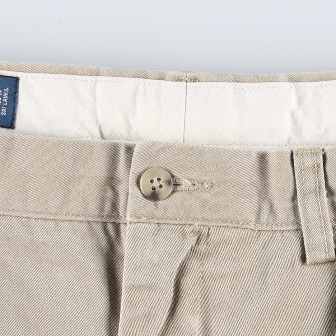 Ralph Lauren POLO by Ralph Lauren ETHAN PANT Two-pleat chino pants for men, size W34 cotton Beige type Vintage Second Hand