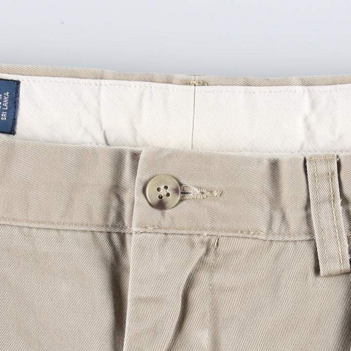 Ralph Lauren POLO by Ralph Lauren ETHAN PANT Two-pleat chino pants for men, size W34 cotton Beige type Vintage Second Hand