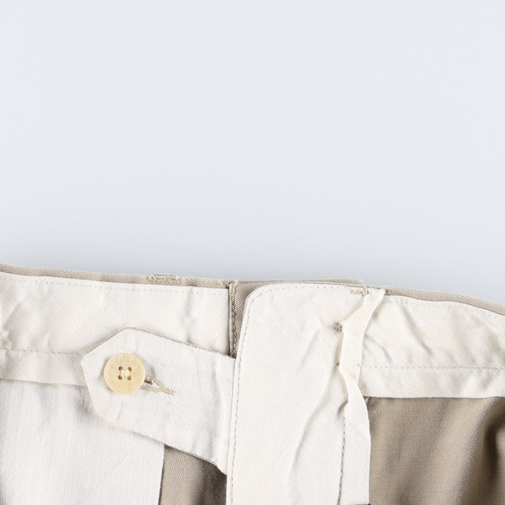 Ralph Lauren POLO by Ralph Lauren ETHAN PANT Two-pleat chino pants for men, size W34 cotton Beige type Vintage Second Hand