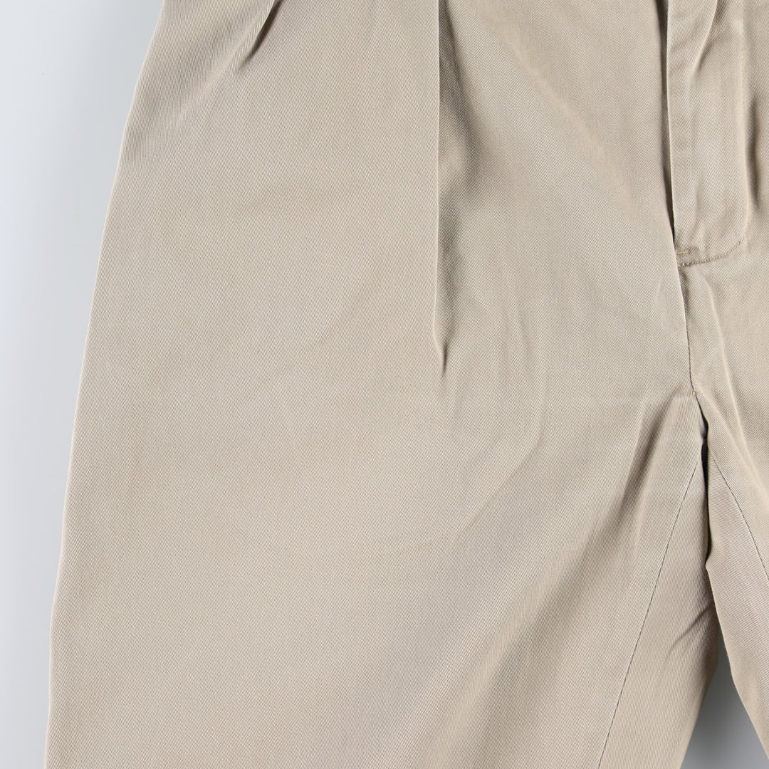 Ralph Lauren POLO by Ralph Lauren ETHAN PANT Two-pleat chino pants for men, size W34 cotton Beige type Vintage Second Hand