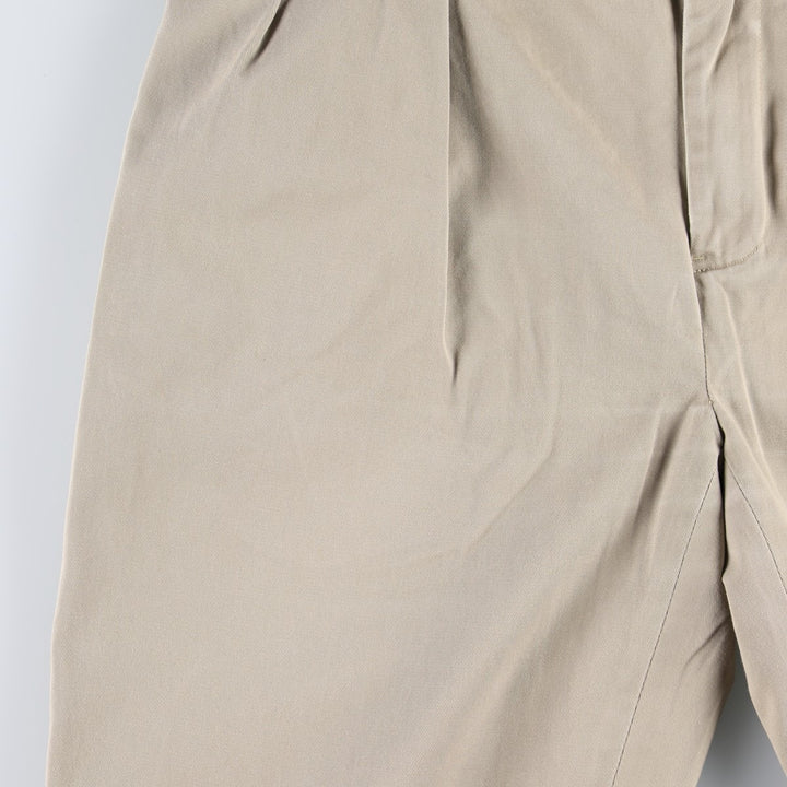 Ralph Lauren POLO by Ralph Lauren ETHAN PANT Two-pleat chino pants for men, size W34 cotton Beige type Vintage Second Hand