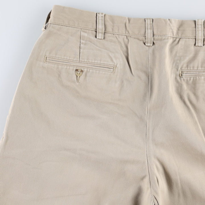 Ralph Lauren POLO by Ralph Lauren ETHAN PANT Two-pleat chino pants for men, size W34 cotton Beige type Vintage Second Hand