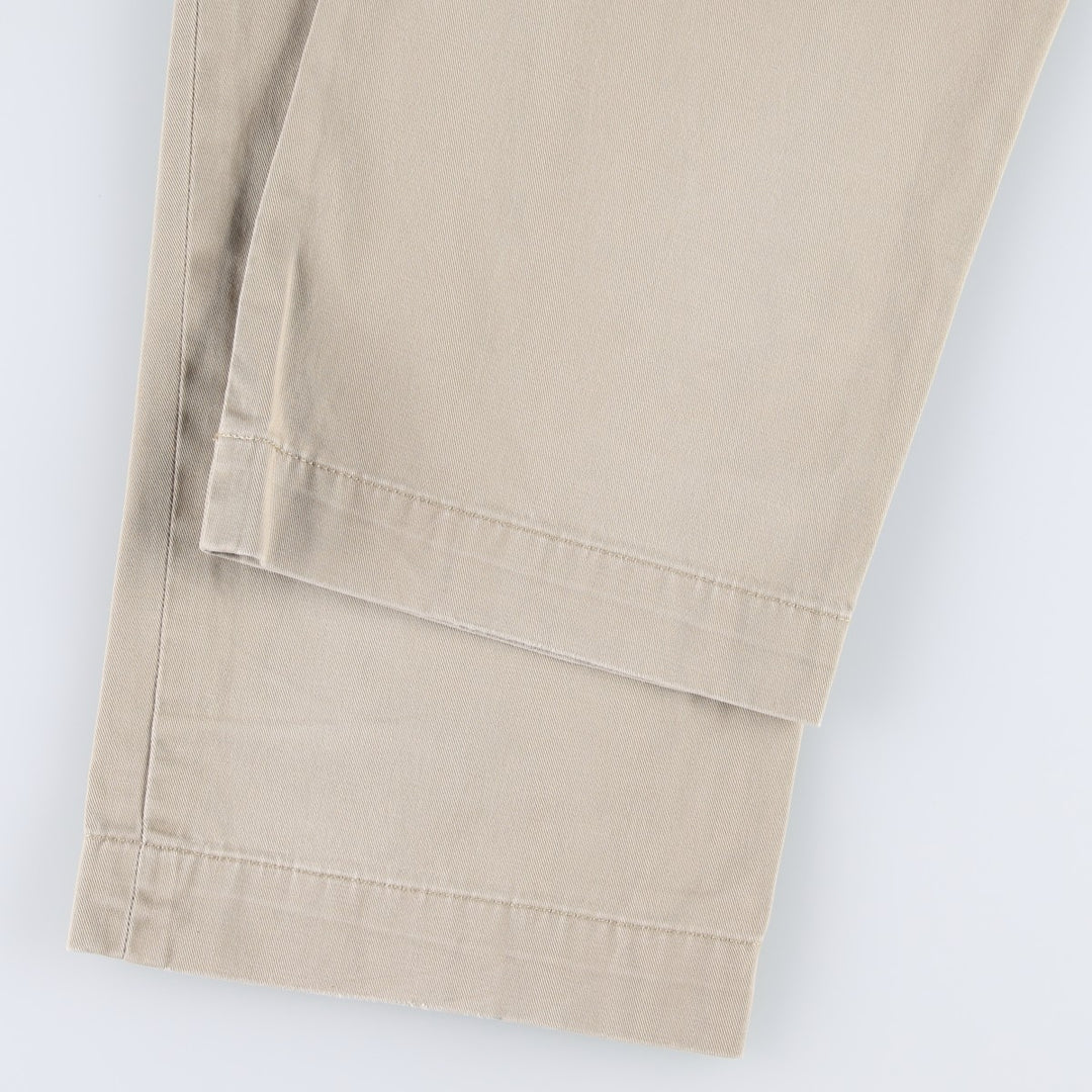 Ralph Lauren POLO by Ralph Lauren ETHAN PANT Two-pleat chino pants for men, size W34 cotton Beige type Vintage Second Hand