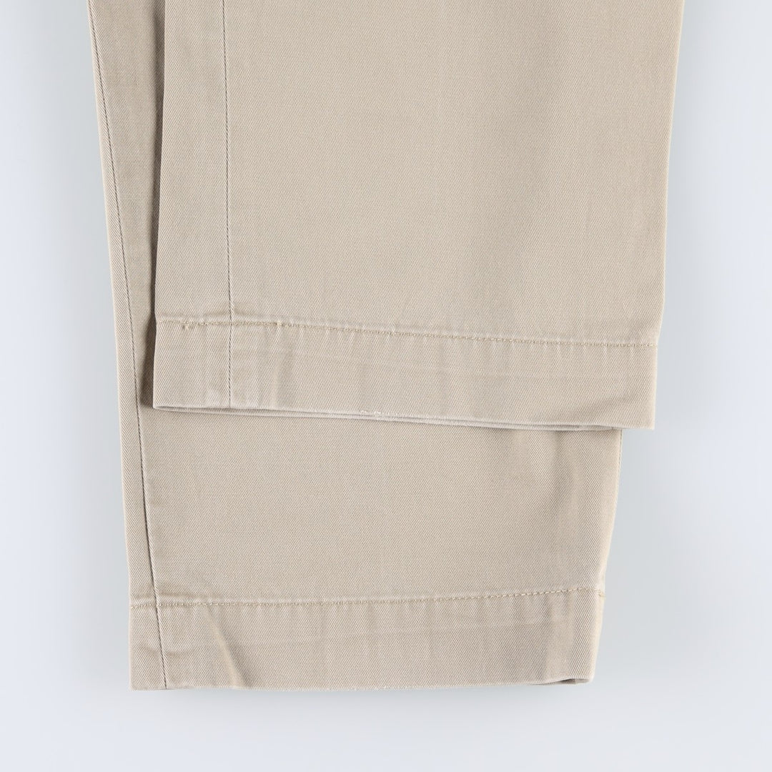 Ralph Lauren POLO by Ralph Lauren ETHAN PANT Two-pleat chino pants for men, size W34 cotton Beige type Vintage Second Hand
