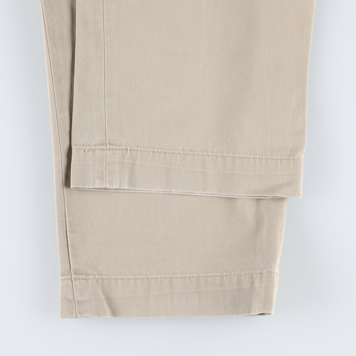 Ralph Lauren POLO by Ralph Lauren ETHAN PANT Two-pleat chino pants for men, size W34 cotton Beige type Vintage Second Hand