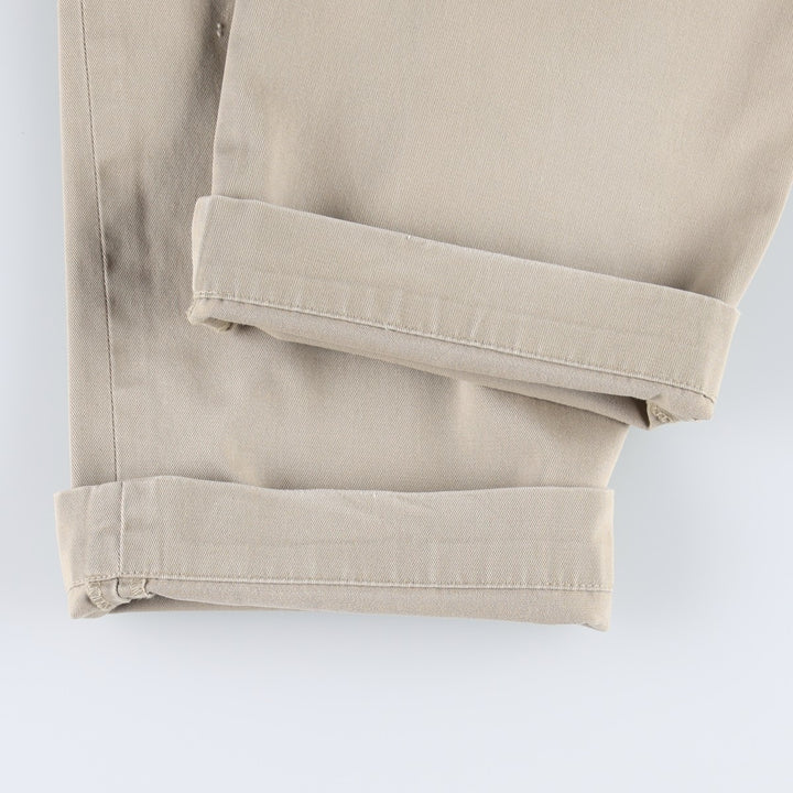 Ralph Lauren POLO by Ralph Lauren ETHAN PANT Two-pleat chino pants for men, size W34 cotton Beige type Vintage Second Hand
