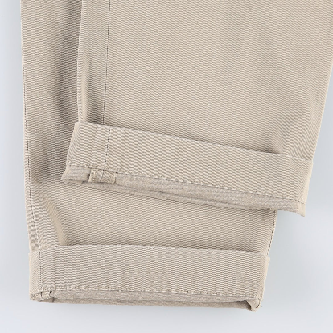 Ralph Lauren POLO by Ralph Lauren ETHAN PANT Two-pleat chino pants for men, size W34 cotton Beige type Vintage Second Hand