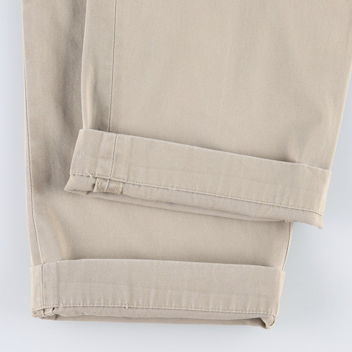 Ralph Lauren POLO by Ralph Lauren ETHAN PANT Two-pleat chino pants for men, size W34 cotton Beige type Vintage Second Hand