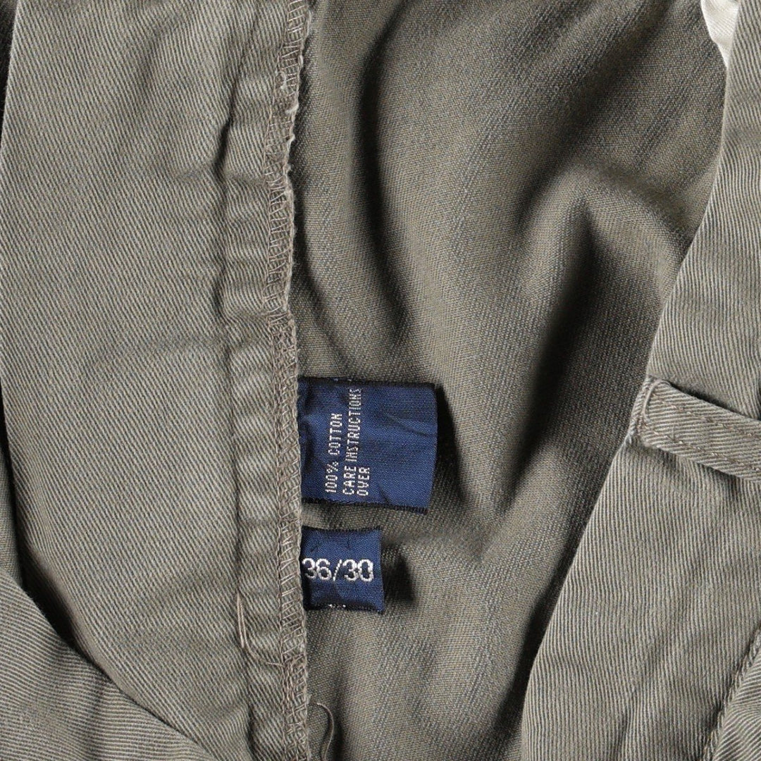 Ralph Lauren POLO by Ralph Lauren ANDREW PANT, two-pleat chino pants, men's, W35 equivalent cotton Khaki type brown Vintage Second Hand