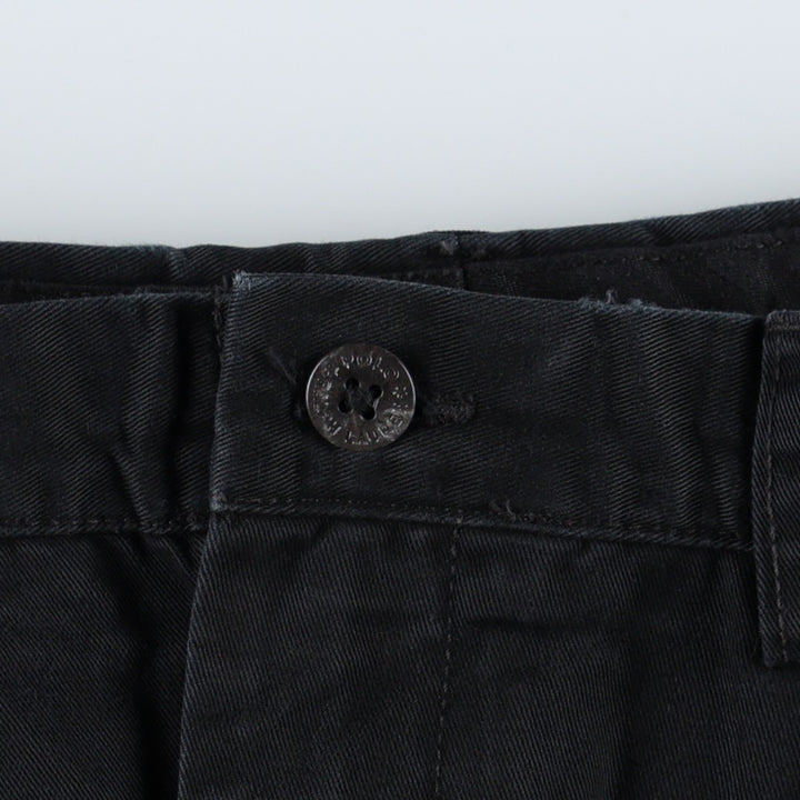 Ralph Lauren POLO by Ralph Lauren ETHAN PANT, two-pleat chino pants, men's size W35 cotton black type Vintage Second Hand