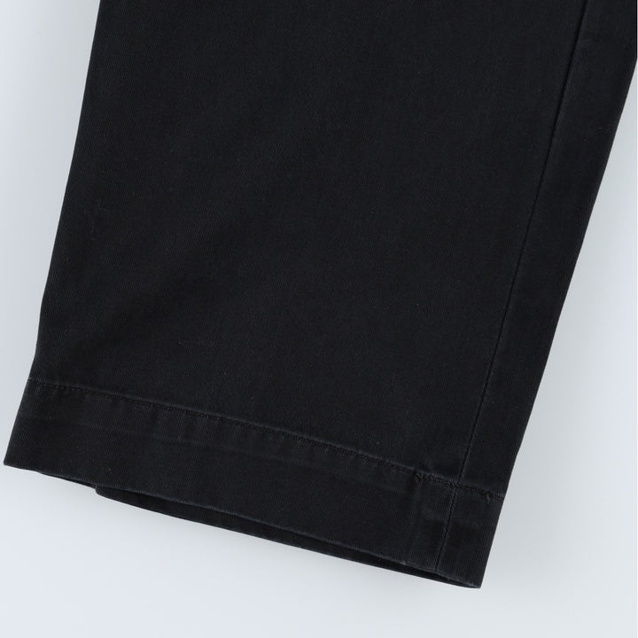 Ralph Lauren POLO by Ralph Lauren ETHAN PANT, two-pleat chino pants, men's size W35 cotton black type Vintage Second Hand