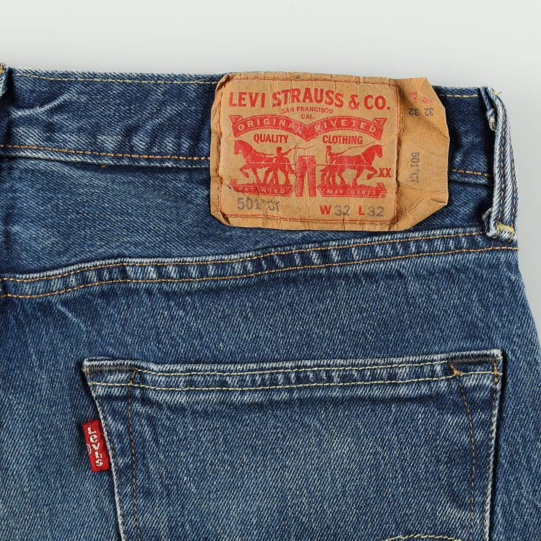 Levi's 501CT Tapered Denim Pants, Men's Size W32 (approx.) cotton blue type Vintage Second Hand