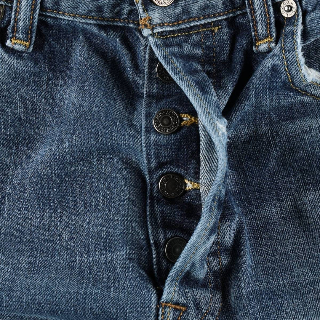 Levi's 501 straight denim pants for men, size W32 cotton blue type Vintage Second Hand