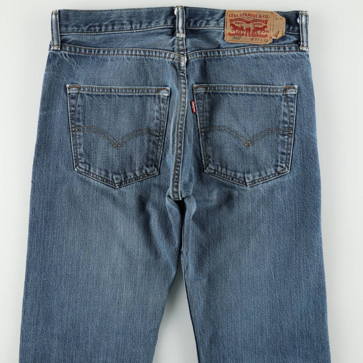 Levi's 501 straight denim pants for men, size W32 cotton blue type Vintage Second Hand
