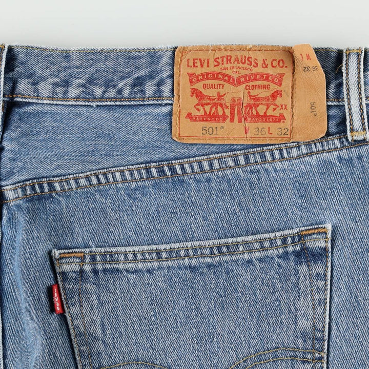 Levi's 501 Straight Denim Pants, Men's W36 (approx.), Vintage cotton blue type Vintage Second Hand