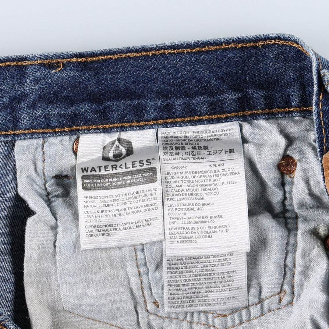 Levi's 505-0115 Straight Denim Pants, Men's W35 (approx.) cotton blue type Vintage Second Hand