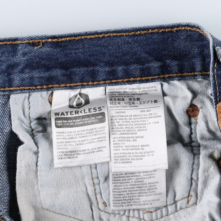 Levi's 505-0115 Straight Denim Pants, Men's W35 (approx.) cotton blue type Vintage Second Hand