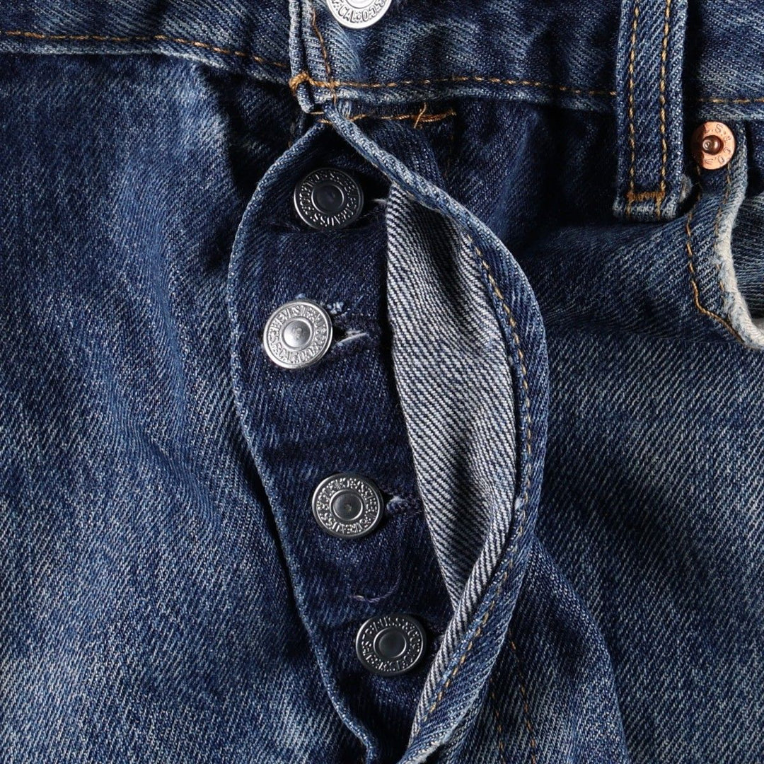 Levi's 505-0115 Straight Denim Pants, Men's W35 (approx.) cotton blue type Vintage Second Hand
