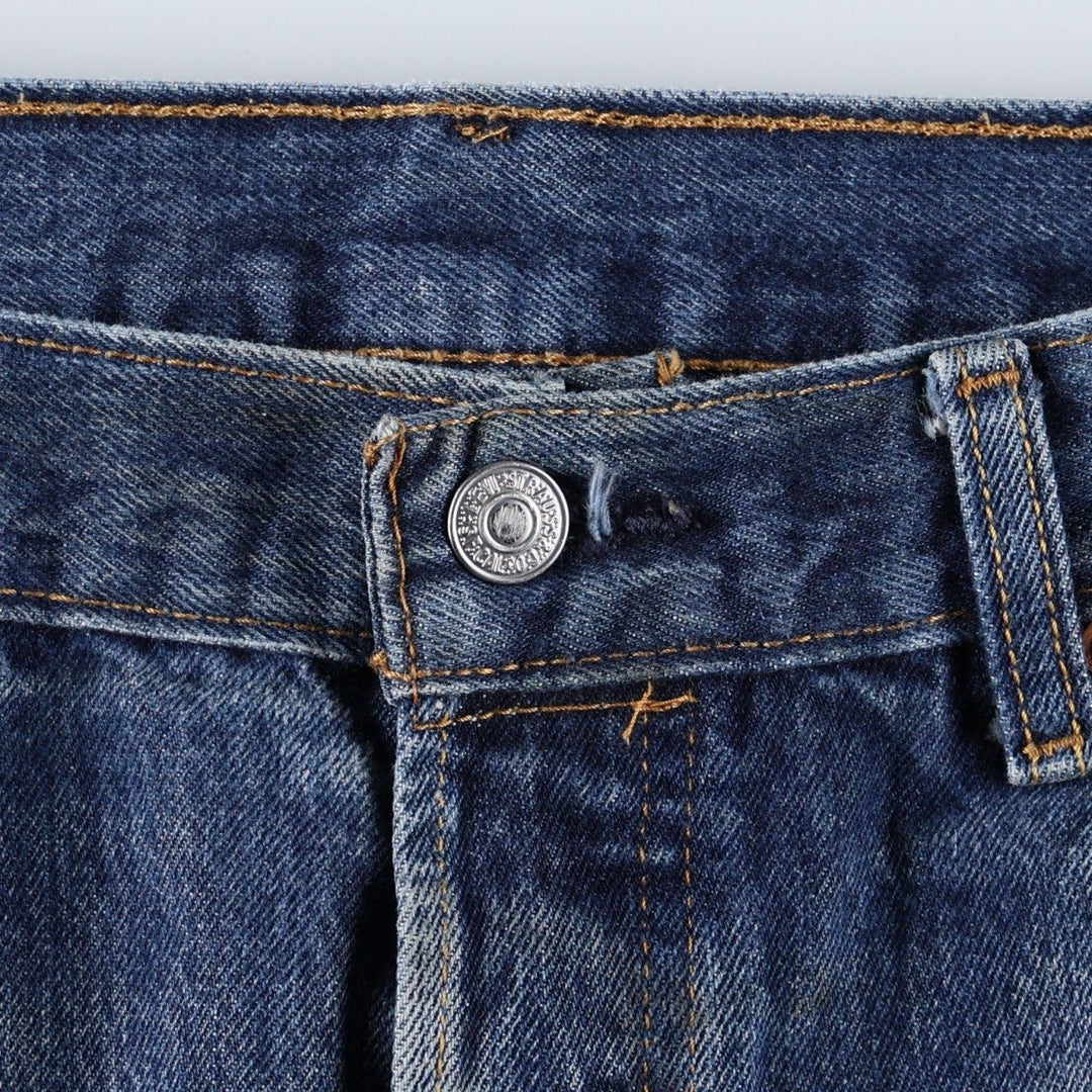 Levi's 505-0115 Straight Denim Pants, Men's W35 (approx.) cotton blue type Vintage Second Hand