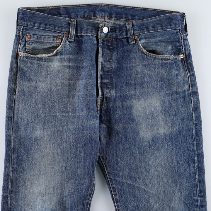 Levi's 505-0115 Straight Denim Pants, Men's W35 (approx.) cotton blue type Vintage Second Hand
