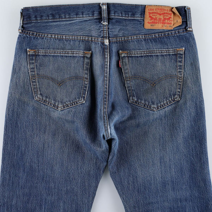 Levi's 505-0115 Straight Denim Pants, Men's W35 (approx.) cotton blue type Vintage Second Hand